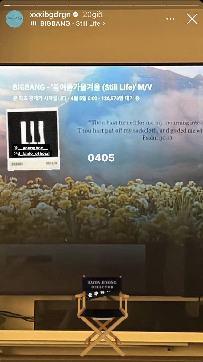 G-Dragon cũng đăng story kỷ niệm 2 năm phát hành Still Life