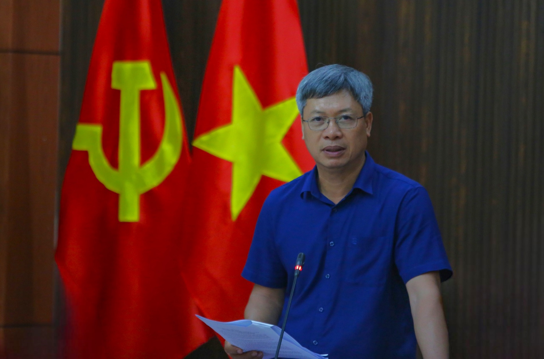 Phó Chủ tịch UBND tỉnh Quảng Nam Hồ Quang Bửu được phân công điều hành công việc của Ban cán sự đảng UBND tỉnh và UBND tỉnh cho đến khi có tân Chủ tịch UBND tỉnh. Ảnh: Nguyễn Nam