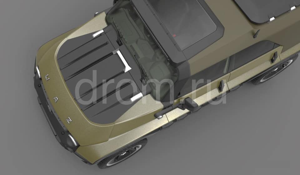 Bộ ảnh dựng đồ họa mẫu xe mang tên UAZ Bor.