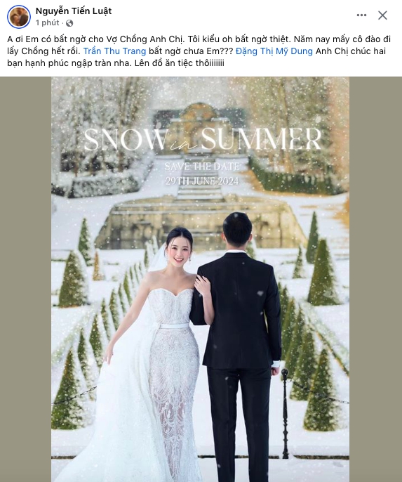 Tiến Luật cho biết cảm thấy bất ngờ khi Midu mời đám cưới