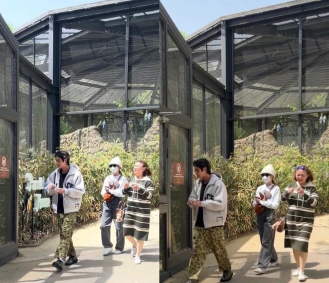 Sau đó, hình ảnh cặp sao cùng mẹ của của Nene đi du lịch Hàn Quốc cũng được lan truyền