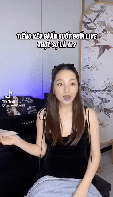 Trong lúc Bảo Anh đang trò chuyện thì âm thanh lạ vang lên vài lần