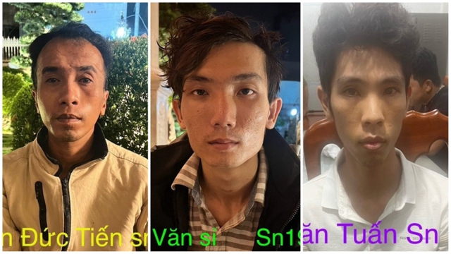 Ba đối tượng trong nhóm cướp tài sản. Ảnh: Báo CAND
