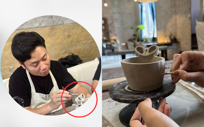 Ảnh đại diện của doanh nhân Hoài Nam trùng khớp với hình ảnh Nga Anh đăng trên Instagram trong một buổi đi làm gốm