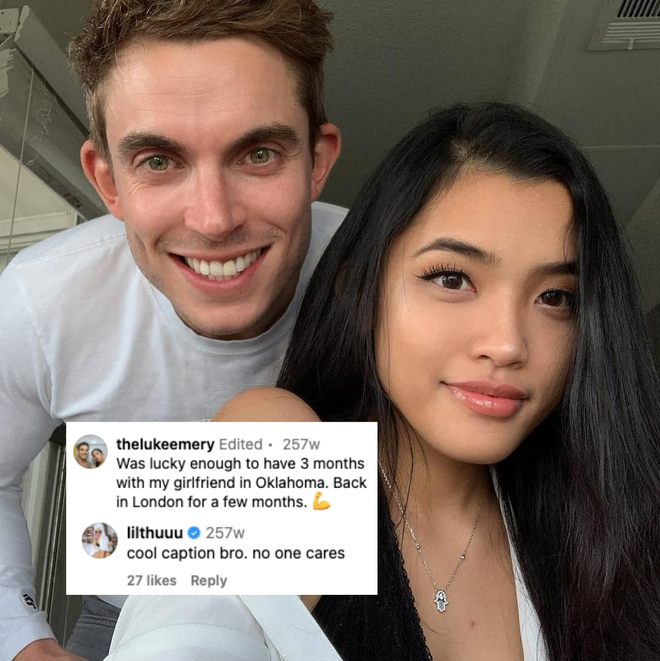 Bạn trai Lilthu chia sẻ hình ảnh cô nàng trên trang cá nhân từ 2019.