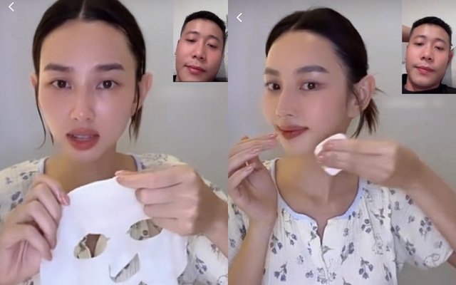 Cư dân mạng xôn xao hình ảnh Hoa hậu Thuỳ Tiên facetime trò chuyện vui vẻ với Quang Linh Vlog