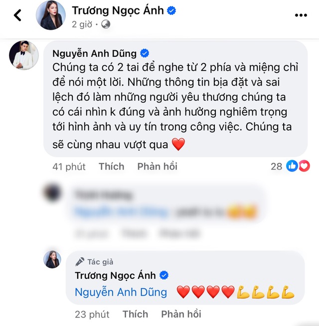 Cả hai từng phủ nhận và lên tiếng làm rõ tin chia tay vì người thứ ba vào tháng 4 vừa qua