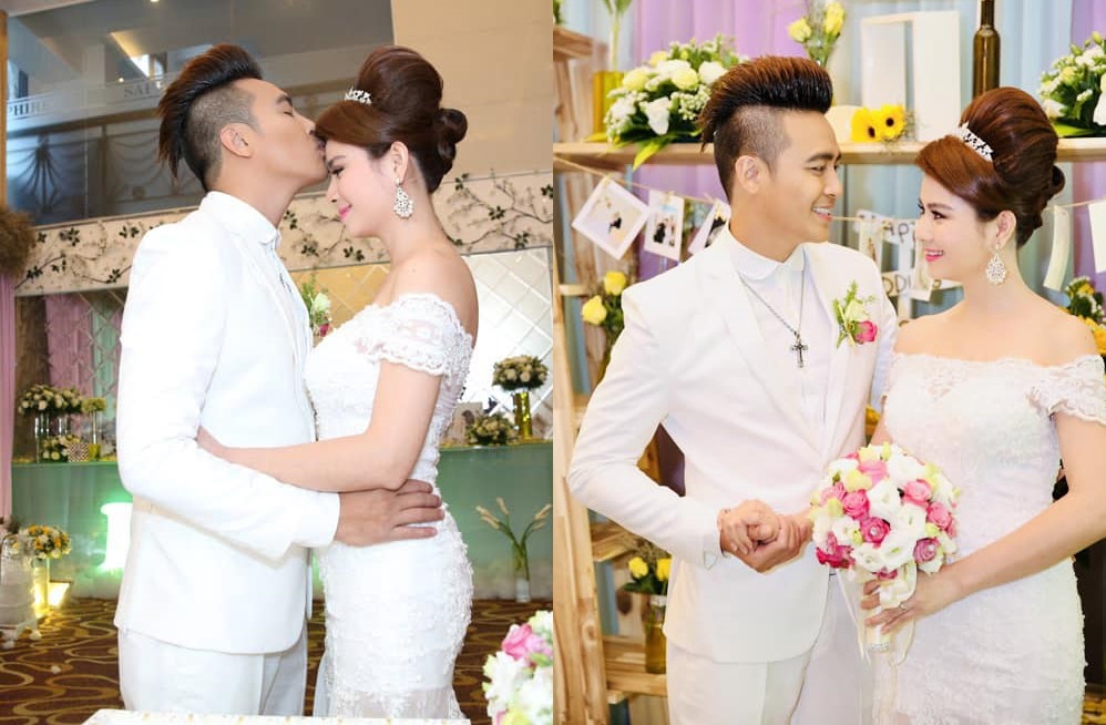 Thanh Duy và Kha Ly trong ngày cưới 8 năm trước.