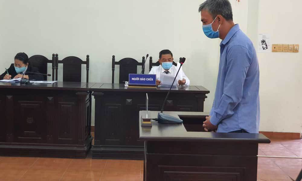 Bị cáo Lương Đức Thắng tại phiên sơ thẩm. Ảnh: ĐN