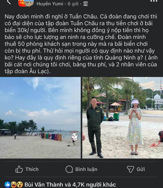 Bài viết du khách đăng trên mạng xã hội nhận được nhiều ý kiến trái chiều