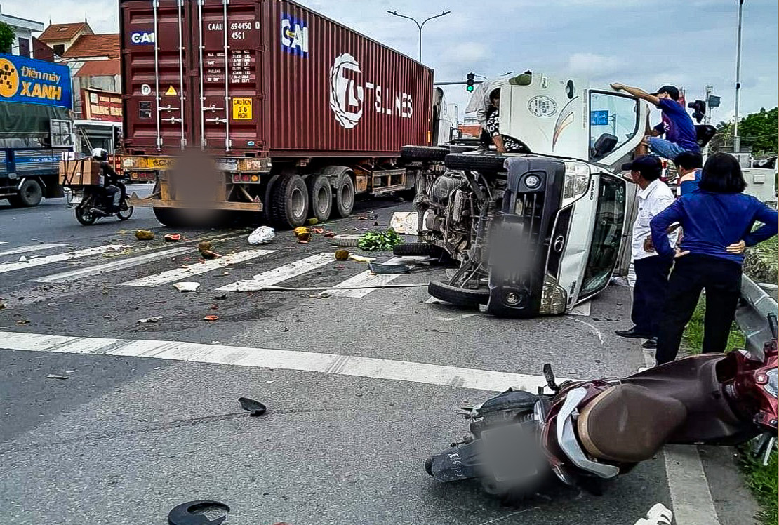 Hiện trường vụ tai nạn. Ảnh: Phạm Tùng