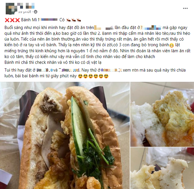 Ảnh chụp màn hình bài đăng của khách hàng.
