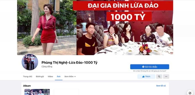 Các nạn nhân khi tố cáo vợ chồng Phùng Thị Nghệ, đã “đấu tố” trên mạng xã hội (Ảnh chụp màn hình)