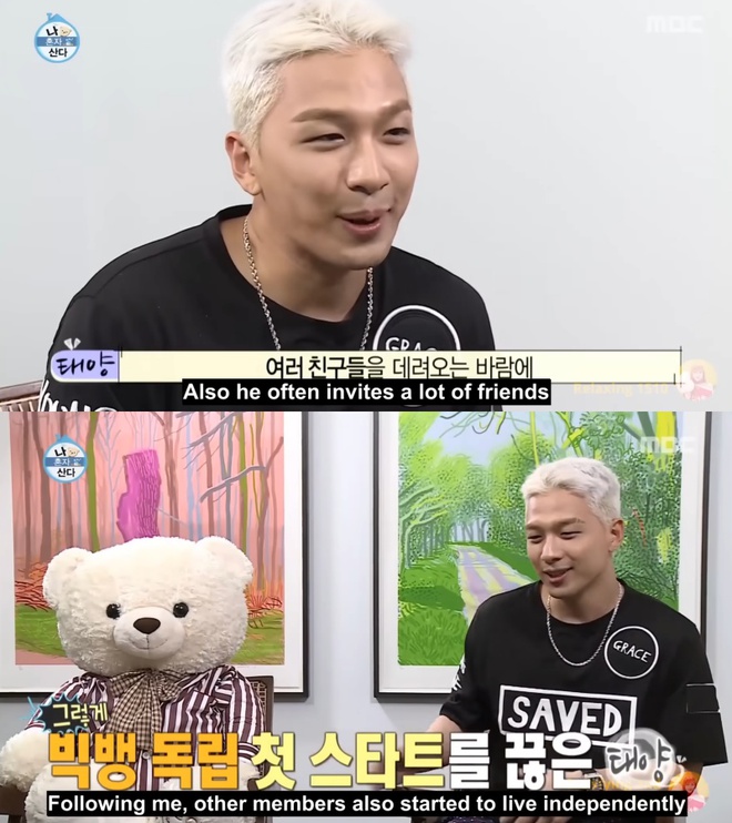 Taeyang từng chia sẻ thật lòng rằng anh phải chuyển ra khỏi nhà chung do thói quen của Seungri