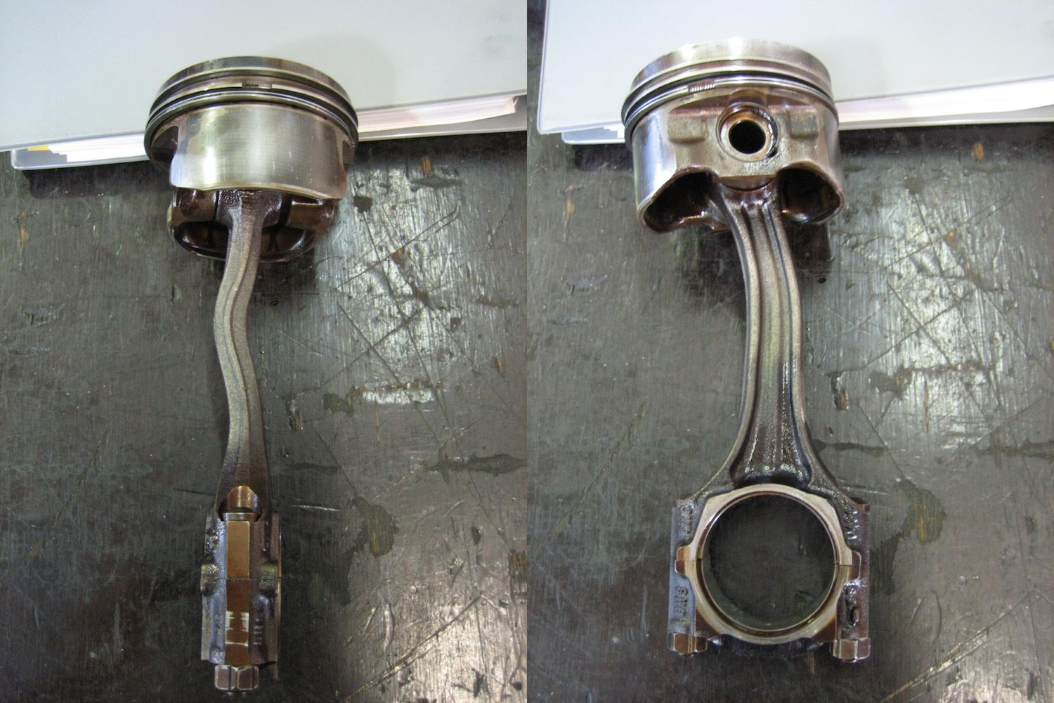 Tay biên piston bị cong cũng tạo ra tiếng động lạ cho động cơ. Ảnh: Gara Hiệp Cường