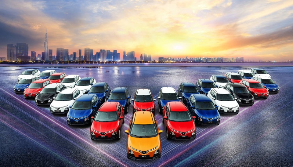 Bảng màu sắc của VF 5 Plus đa dạng với 16 tùy chọn