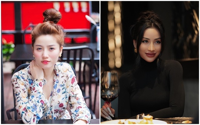 Meo Meo ngày ấy (trái) và bây giờ (phải) đúng là có chút khác biệt, nhất là ở đôi môi và gu makeup, làm tóc