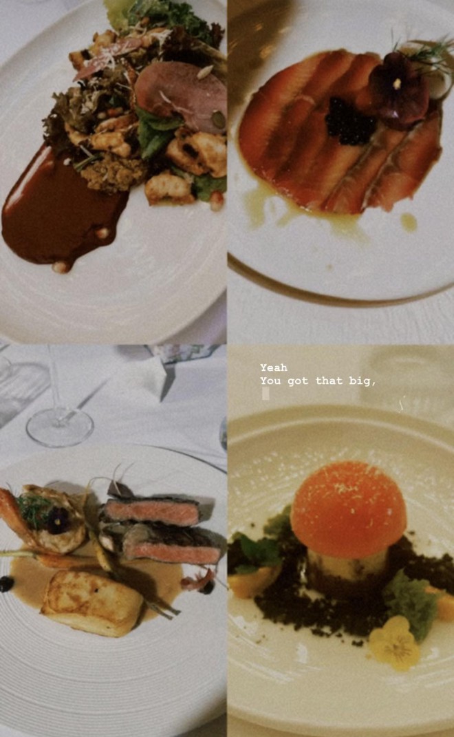 Một số món ăn Midu và Minh Đạt chiêu đãi khách mời trong buổi tiệc này