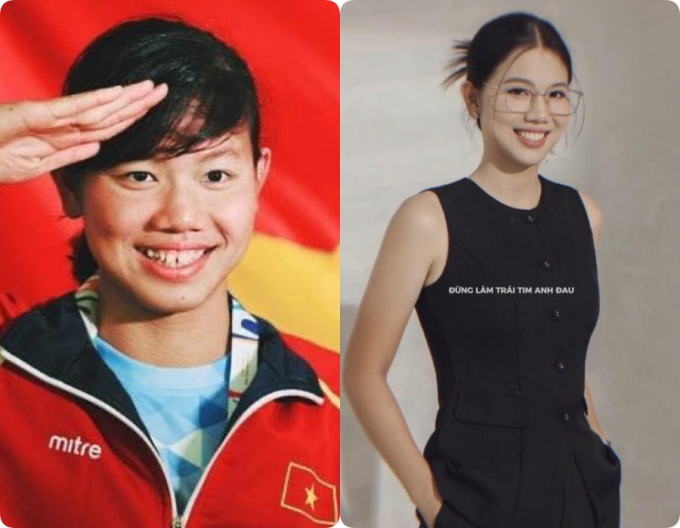 Càng so sánh lại càng thấy được nhan sắc của Ánh Viên có sự thay đổi rõ rệt. Từ một cô VĐV với nhan sắc không mấy nổi bật do phải tập luyện và thi đấu liên tục, Ánh Viên lột xác với nước da trắng không tỳ vết, nụ cười tươi rạng rỡ và nhan sắc không thua kém bất kỳ một cô nàng hotgirl nào.