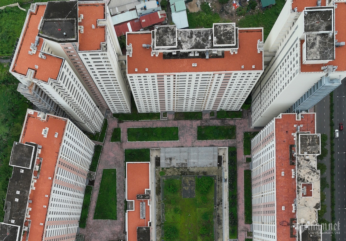 Cận cảnh 3.790 căn hộ tái định cư bỏ trống tại Khu tái định cư 38,4ha Bình Khánh sắp bán đấu giá. Ảnh: Hoàng Giám 