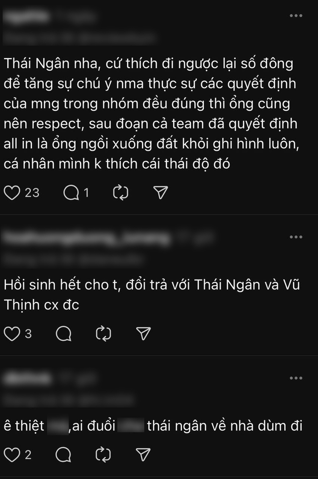 Thái độ trong phần đấu giá của Thái Ngân tiếp tục gây chú ý