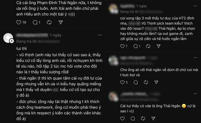 Một số bình luận không hài lòng với Thái Ngân ở vòng chọn đội