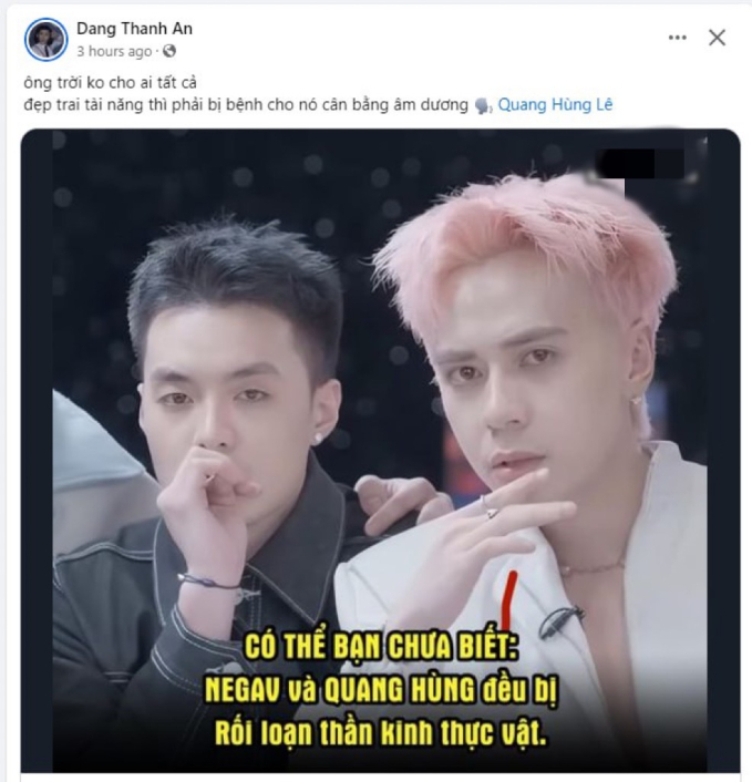 Chia sẻ của Negav trên trang cá nhân