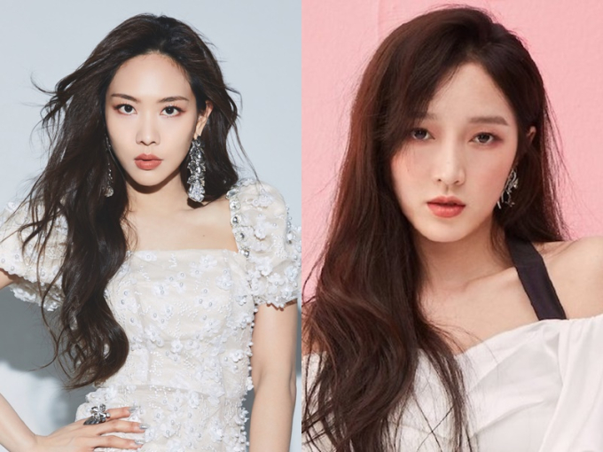 Nhan sắc của Meng Jia và Wang Feifei.