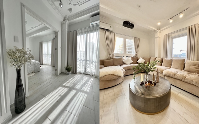 Hiện tại, người đẹp đang sống trong một căn hộ hạng sang rộng 120m2 tại TP.HCM.