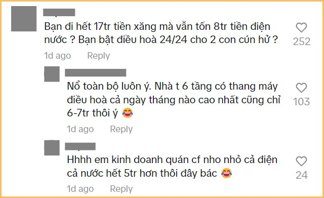 Đặt khoản tiền xăng và tiền điện, nước cạnh nhau, nhiều người cũng không thể không đặt câu hỏi