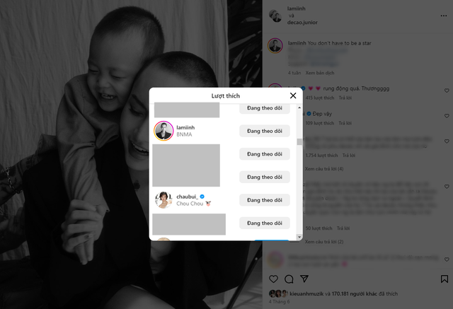 Châu Bùi thả tim cho bộ ảnh của mẹ con Lâm Minh