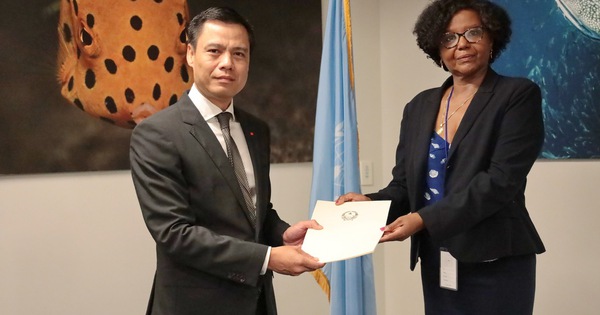 Thứ trưởng Bộ Ngoại giao Việt Nam Đặng Hoàng Giang trao Hồ sơ Đệ trình Ranh giới thềm lục địa mở rộng ngoài 200 hải lý của Việt Nam tại Khu vực Giữa Biển Đông cho Uỷ ban Ranh giới thềm lục địa LHQ