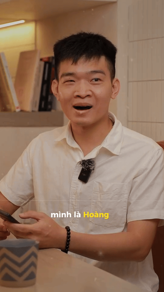 Câu giới thiệu quen thuộc trên kênh TikTok của Hoàng.