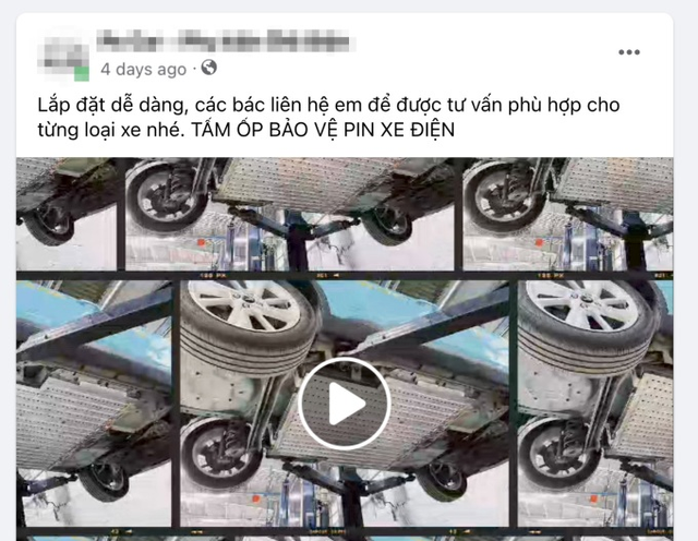 Một bài đăng trên mạng xã hội quảng cáo lắp ốp bảo vệ pin.