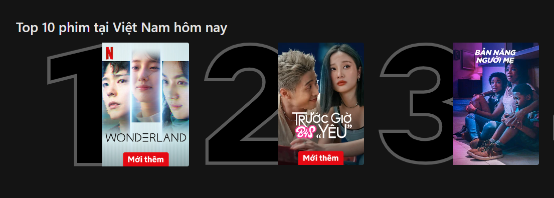 Wonderland đứng top 1 Netflix Việt