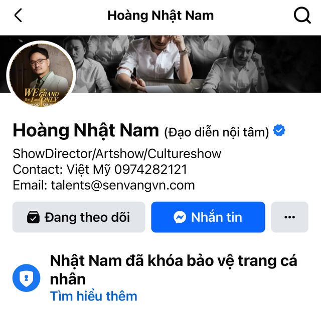 Đạo diễn Hoàng Nhật Nam khóa trang cá nhân không lâu sau bài đăng giải thích về mối quan hệ với Tân Hoa hậu