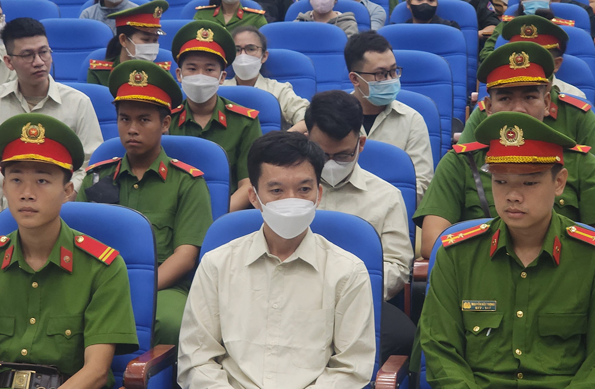 Bị cáo Trần Văn Châu tại tòa ngày 6/8. Ảnh: T.C