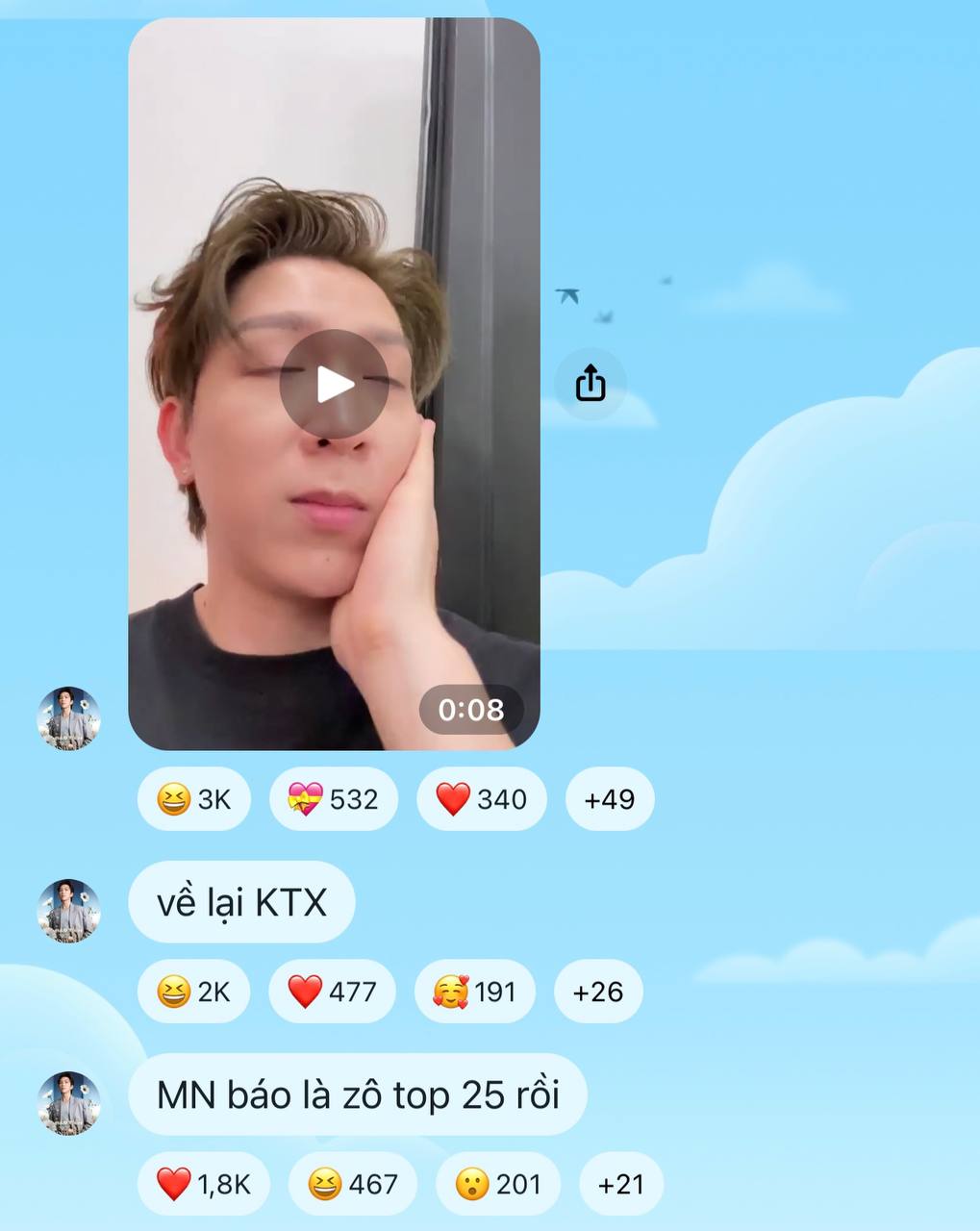 Nam ca sĩ cũng đã xác nhận quay trở lại ký túc xá của chương trình