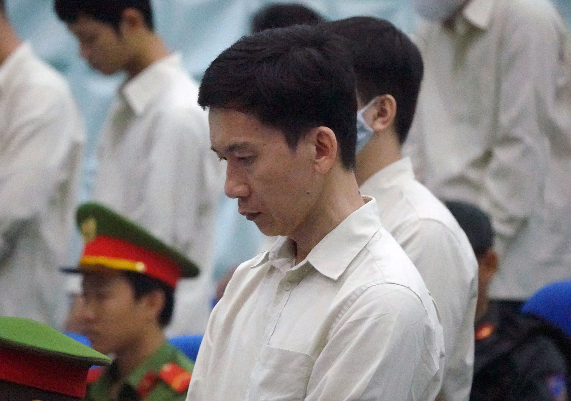 Bị cáo Trần Văn Châu tại tòa. Ảnh: H.T