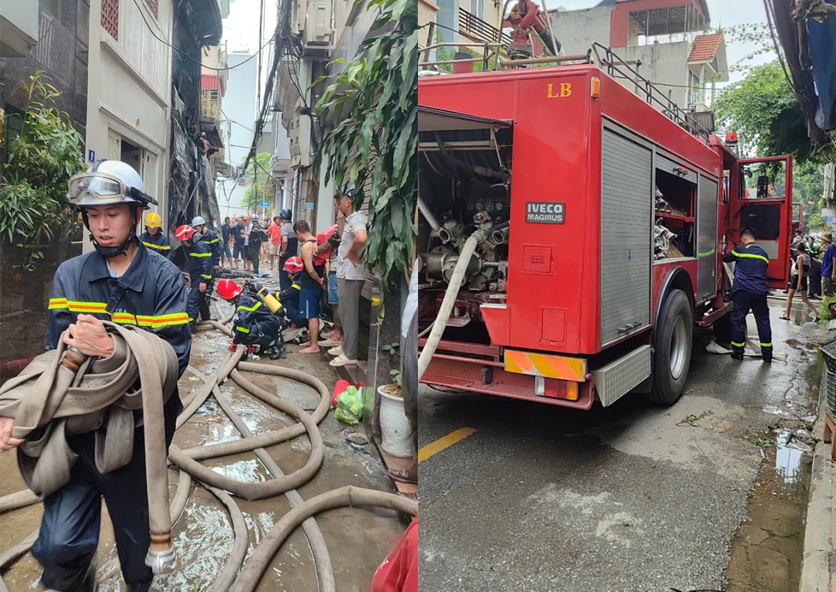 Lực lượng chức năng tiếp cận hiện trường