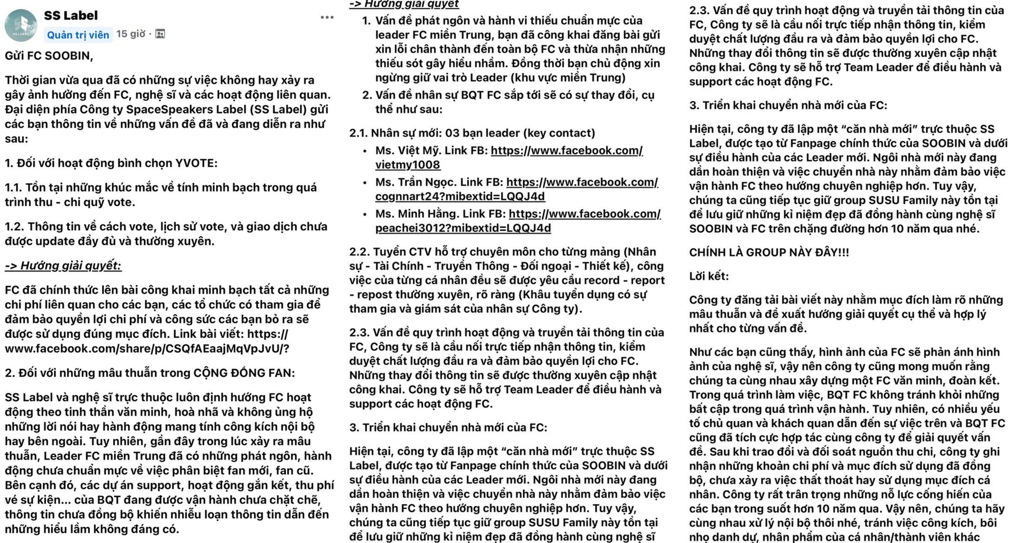 SpaceSpeakers Label phải lên tiếng giải quyết lục đục nội bộ của fan SOOBIN