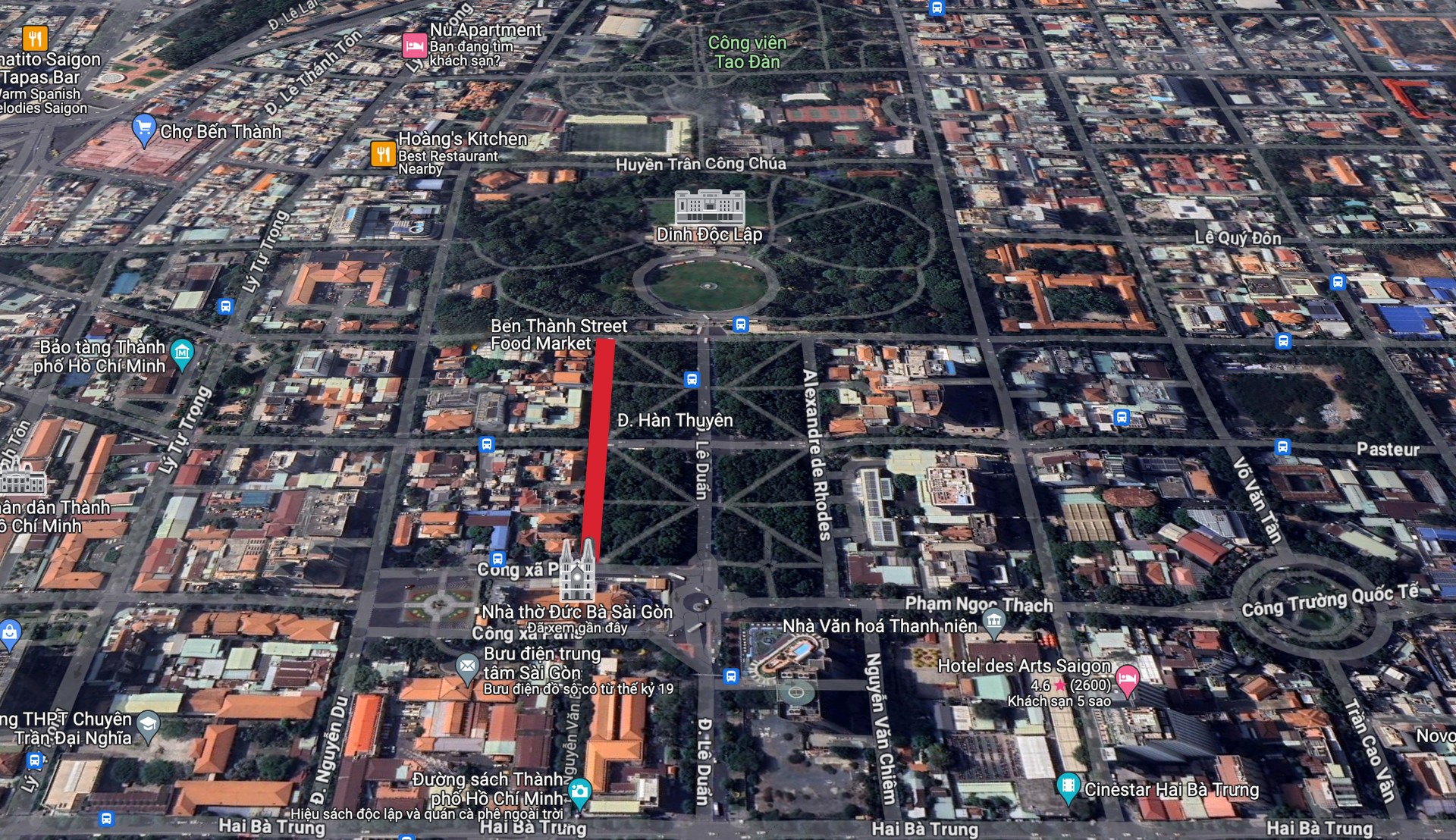 Vị trí đường Hàn Thuyên trên bản đồ.