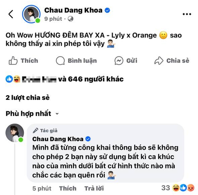Chia sẻ gây xôn xao MXH của Châu Đăng Khoa.