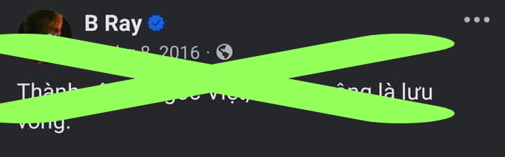 Phát ngôn khác được cho là của B Ray