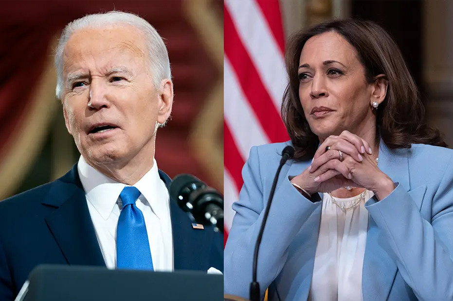 Tổng thống Mỹ Joe Biden (trái) và Phó Tổng thống Kamala Harris. Ảnh: MEGA