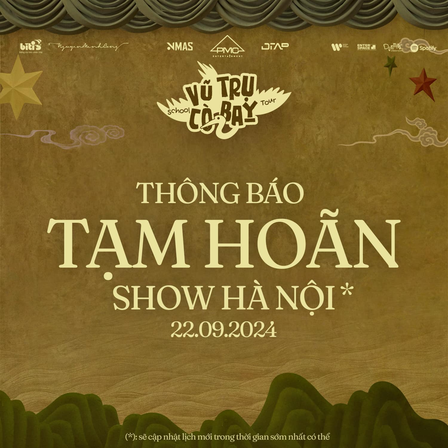 Phương Mỹ Chi tạm hoãn showcase Vũ Trụ Cò Bay diễn ra ở Hà Nội