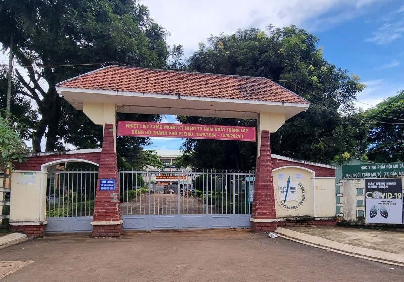 Trường THCS Tôn Đức Thắng, nơi xảy ra vụ việc. Ảnh: CTV