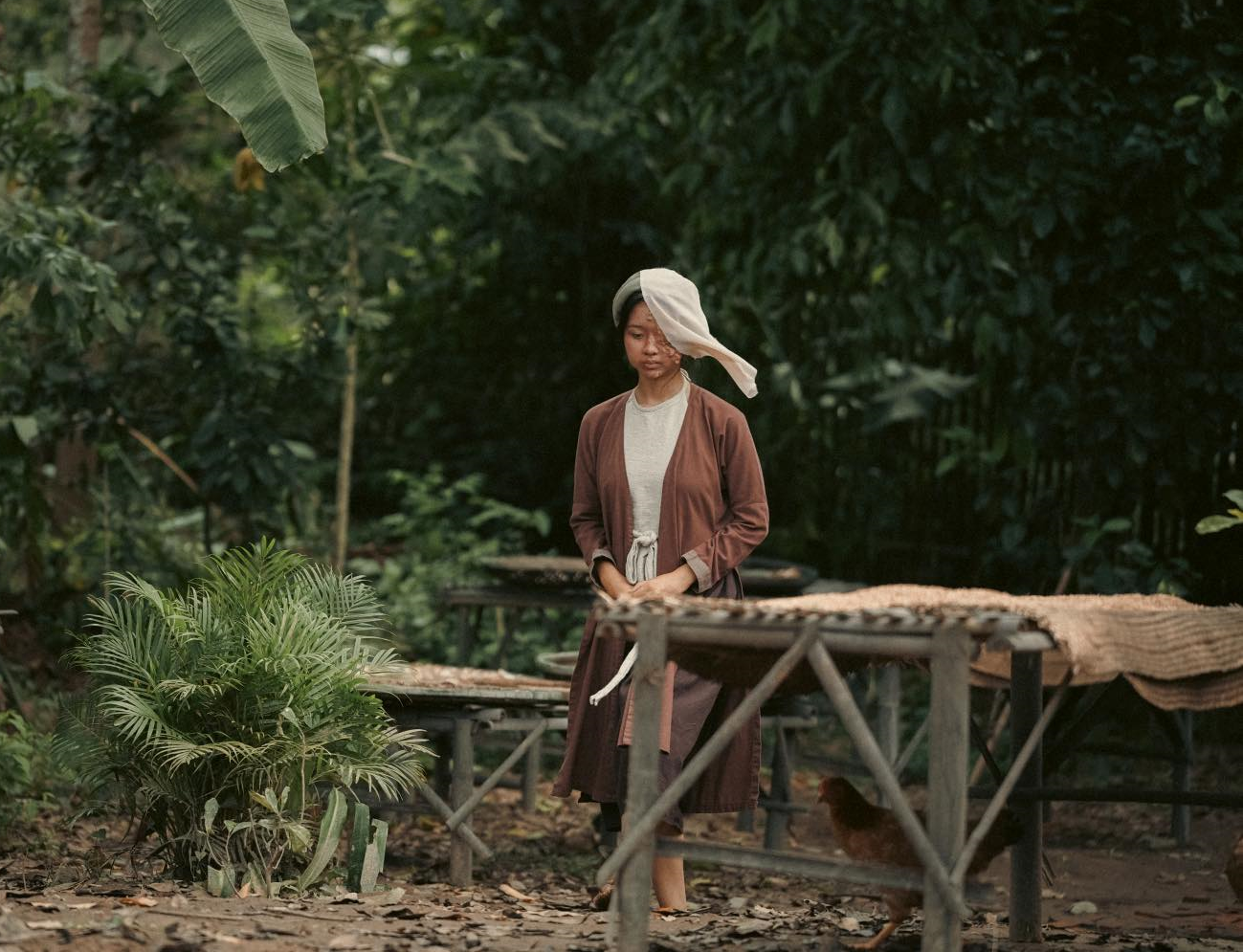 Tạo hình ấn tượng của Lâm Thanh Mỹ trong phim.