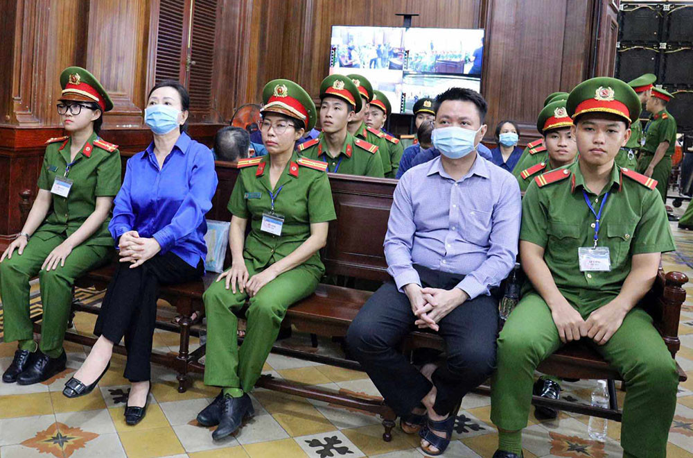 Các bị cáo tại tòa. Ảnh: VD