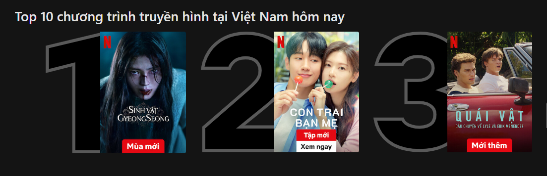 Phim đang đứng top 1 Netflix Việt